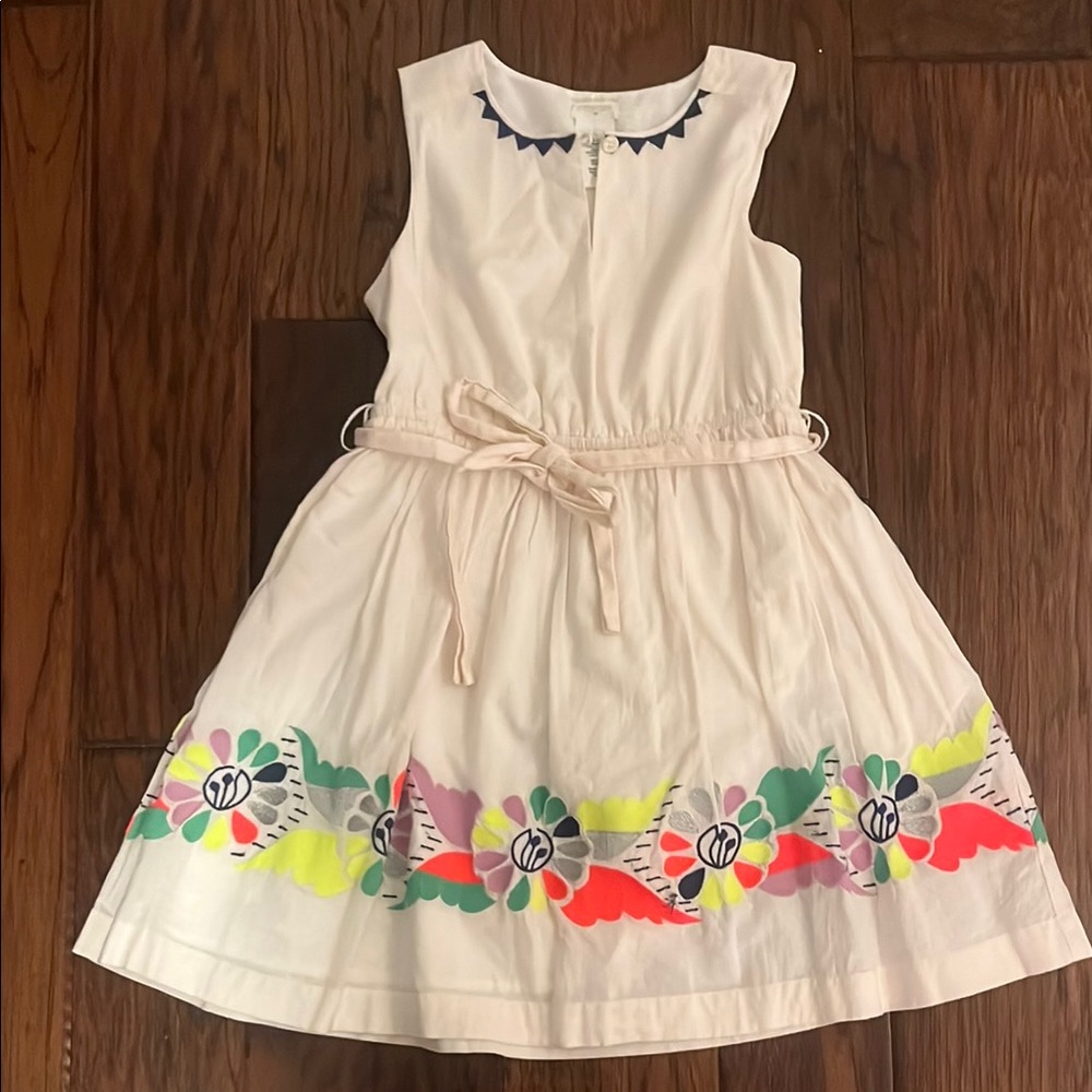 Crewcuts Cream Sleeveless A-line Sundress